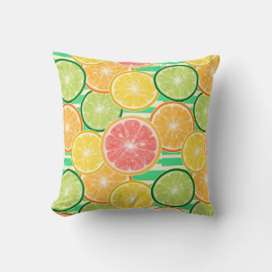 Cute Citrus mönster Kudde