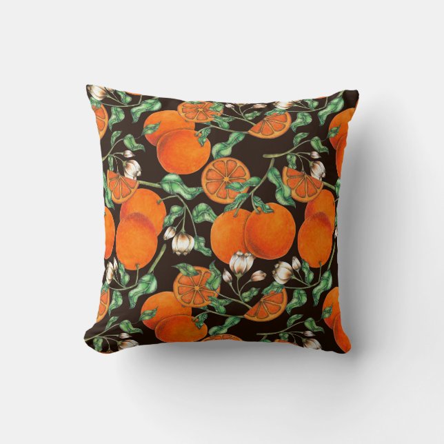 Cute Citrus mönster Kudde (Framsida)