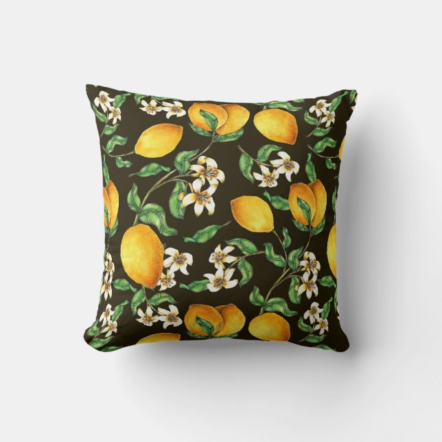 Cute Citrus mönster Kudde (Framsida)