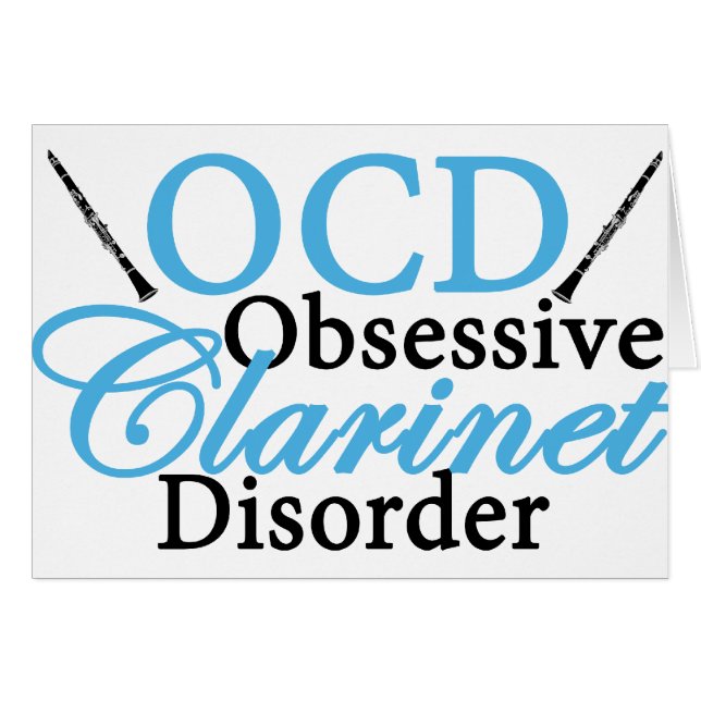 Cute Clarinet Hälsningskort (Framsidan Horizontal)