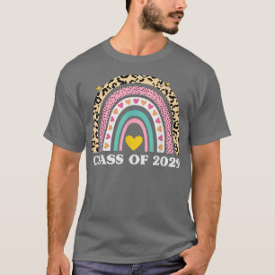 Cute Class of 2029 Rainbow Leopard Back to school T Shirt