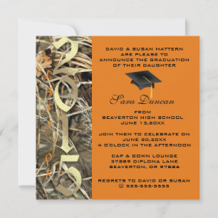 Cute Classic Camo Elegant 2015 Studenten-Inbjudnin Inbjudningar