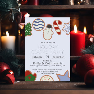 Cute Classic Hand plockade-julkakan Party Inbjudningar