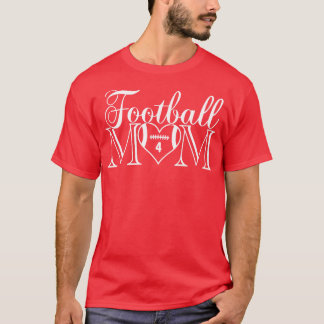 Cute Classic Mamma 4 som min pojke Jersey Number T Shirt