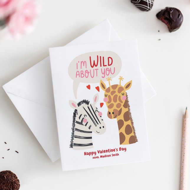 Cute Classroom Barn Valentine Day Cards Anteckningskort (Kids Valentine's Day Card)