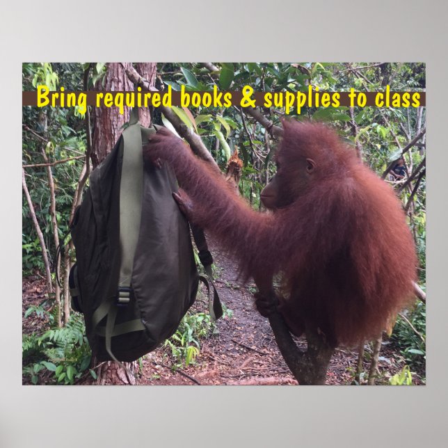 Cute Classroom Teacher Student ryggsäck Poster (Framsidan)