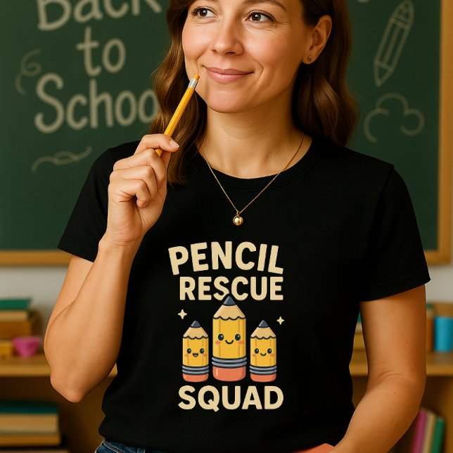 Cute Classroom Team; Pencil Rädding Squad Teacher T Shirt (Skapare uppladdad)