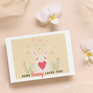 Cute Classroom Valentineser "Lite Bunny Kärlek You Vykort