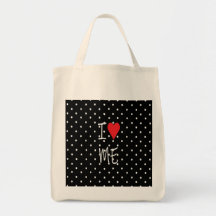Cute Classy Black White Polka Dot Red Heart Kärlek