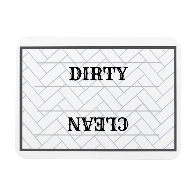 Cute Clean Dirty Farmhouse Kitchen Magnet (Horisontell)