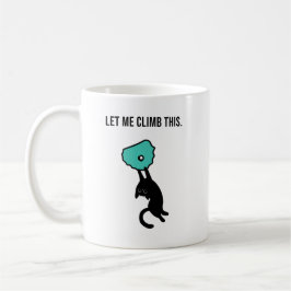 Cute Climbing Cat Catches Climbing Hold Kaffemugg