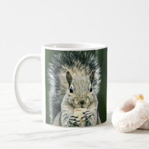 Cute Close Up a Squirrel Snacking Wildlife Art Kaffemugg