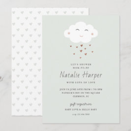 Cute Cloud Baby Shower Inbjudningar