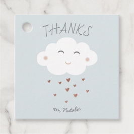 Cute Cloud-babydusch Gåvor Etiketter