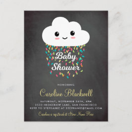 Cute Cloud & Confetti | Barnskiss för kalkbord Inbjudan Vykort