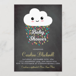 Cute Cloud & Confetti | Barnskiss för kalkbord Inbjudningar
