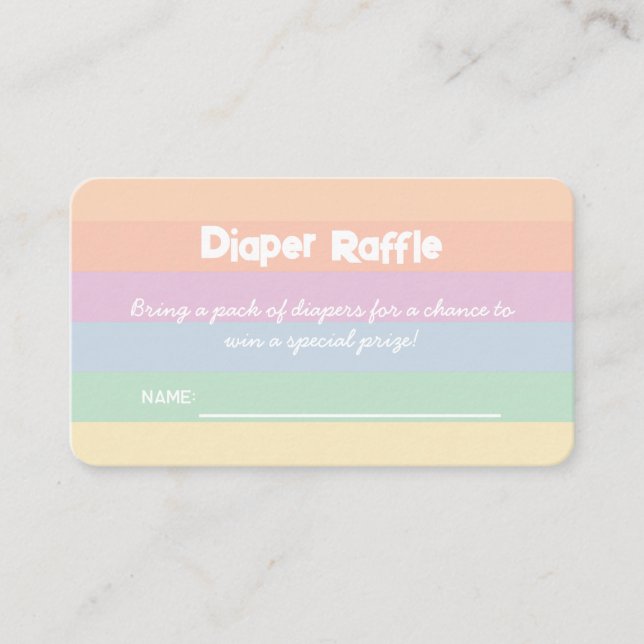 Cute Cloud Raindros Baby Shower Diaper Raffle Tilläggskort (Framsida)
