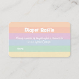 Cute Cloud Raindros Baby Shower Diaper Raffle Tilläggskort