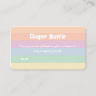 Cute Cloud Raindros Baby Shower Diaper Raffle Tilläggskort