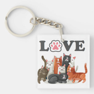 Cute Clowder of Cats Illustration with KÄRLEK Pho