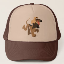 Cute Clowish Tecknad Afghan Hound Hat