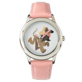 Cute Clowish Tecknad Afghan Hound Watch Watch Armbandsur