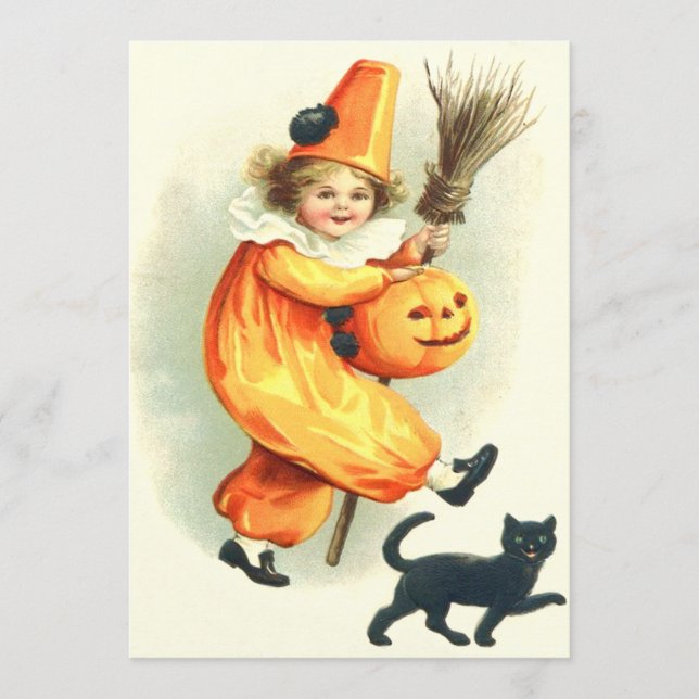 Cute Clown Black Cat Jack o lantern (Framsida)