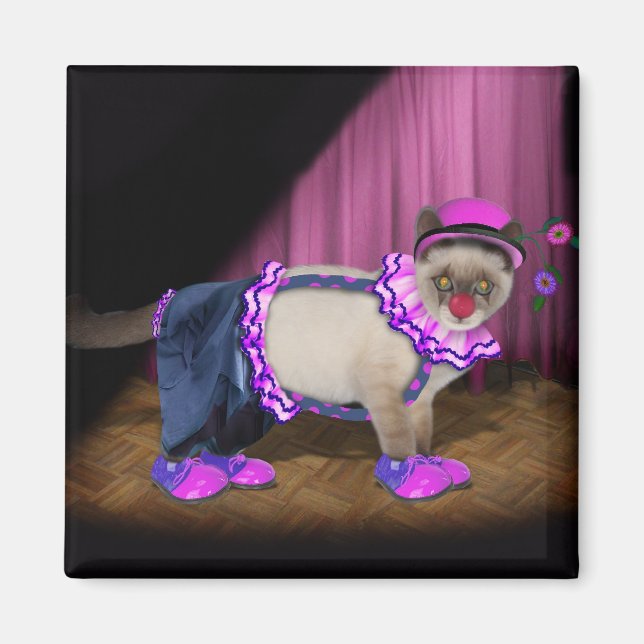 Cute Clown Kattunge Magnet (Framsidan)