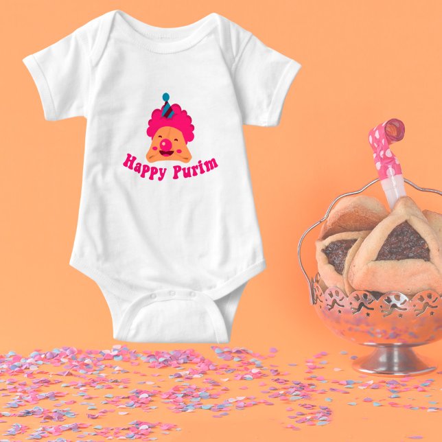Cute Clown Lycklig Purim T Shirt (Skapare uppladdad)