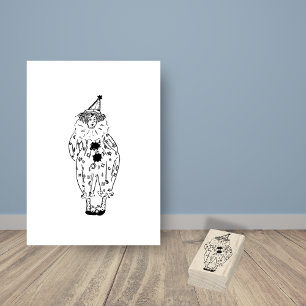 Cute Clown Vintage Victorian Birthday Circus Stämpel
