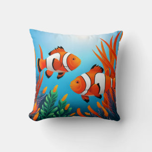 Cute Clownfish i Sjögräs Kudde
