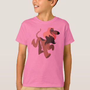 Cute Clownish Tecknad Afghan Hound Kids T-Shirt