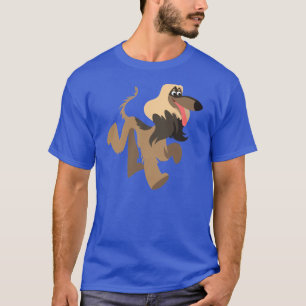 Cute Clownish Tecknad Afghan Hound T-Shirt