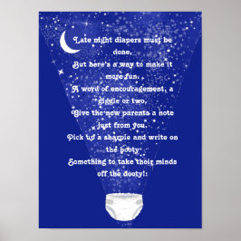 Cute Co-Ed Diaper Baby Shower Activity Poster