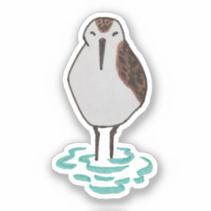 Cute Coastal Ocean Bird Sandpiper Klistermärken