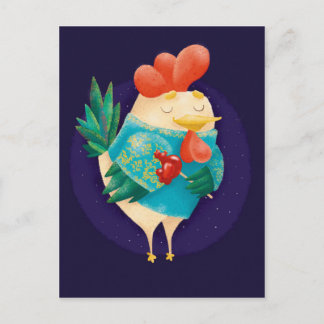 Cute Cock med Lollipop Vykort