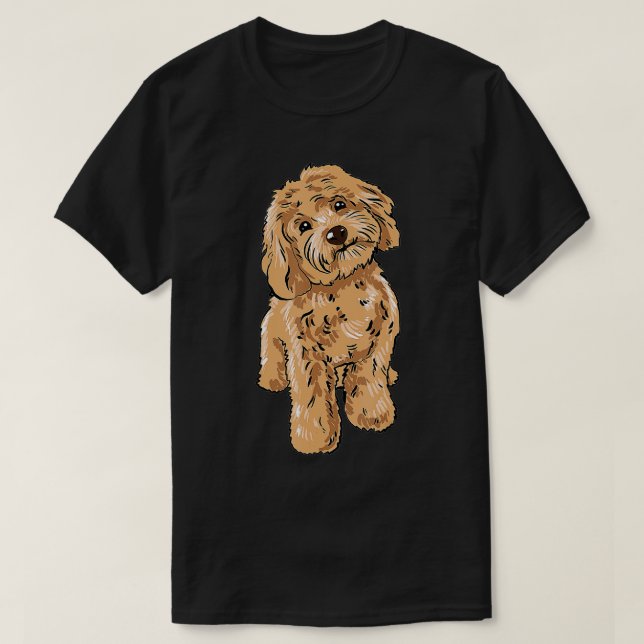 Cute Cockapoo Hund Illustration Cockapoo Owner Kär T Shirt (Design framsida)