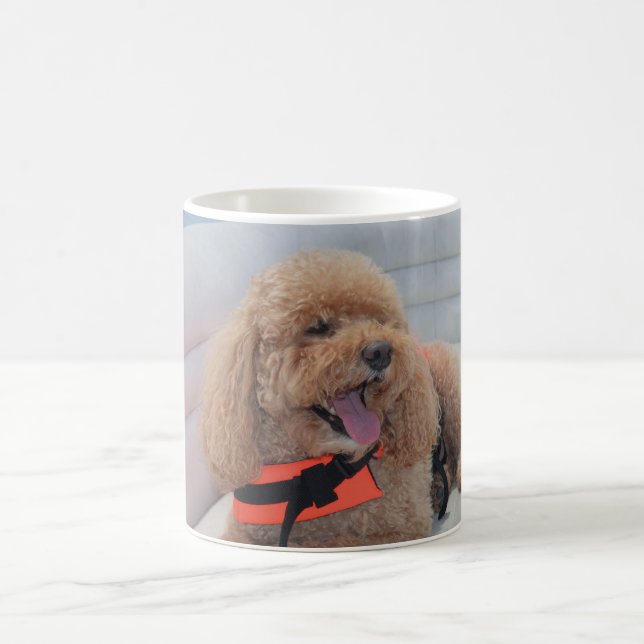Cute Cockapoo-Hund med livförsäkring Kaffemugg (Center)