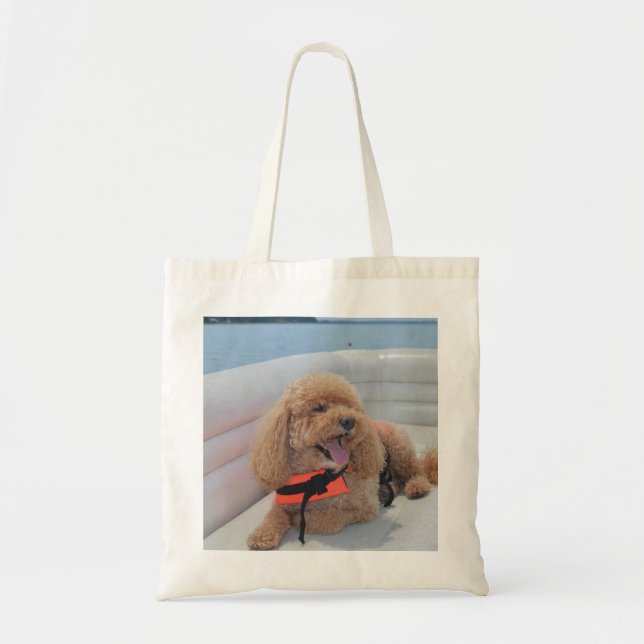 Cute Cockapoo-Hund med livförsäkring Tygkasse (Framsidan)