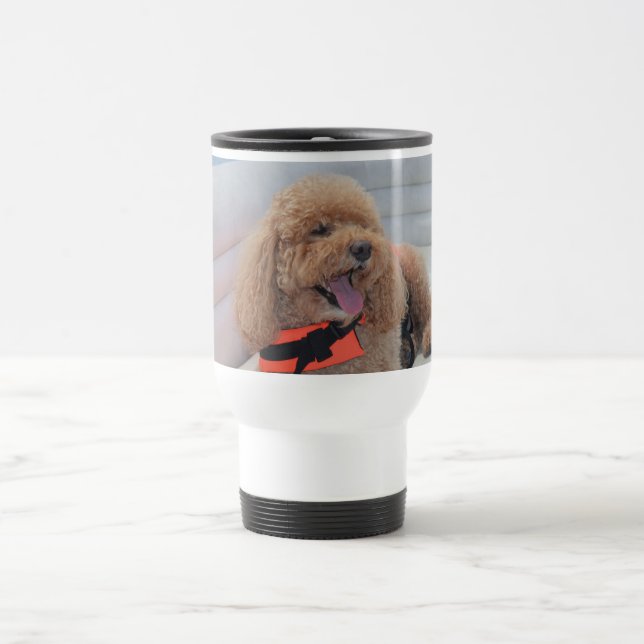 Cute Cockapoo Hund Pet Animal Photo on Boat Resemugg (Center)