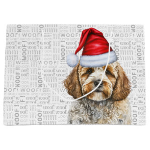 Cute Cockapoo i jultomten