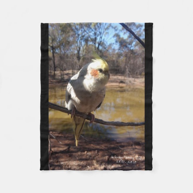 Cute Cockatiel Flebit Blanket Fleecefilt (Framsidan)