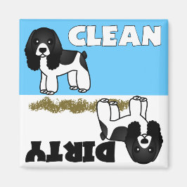 Cute Cocker Spain Clean Dirty Dishwasher Magnet