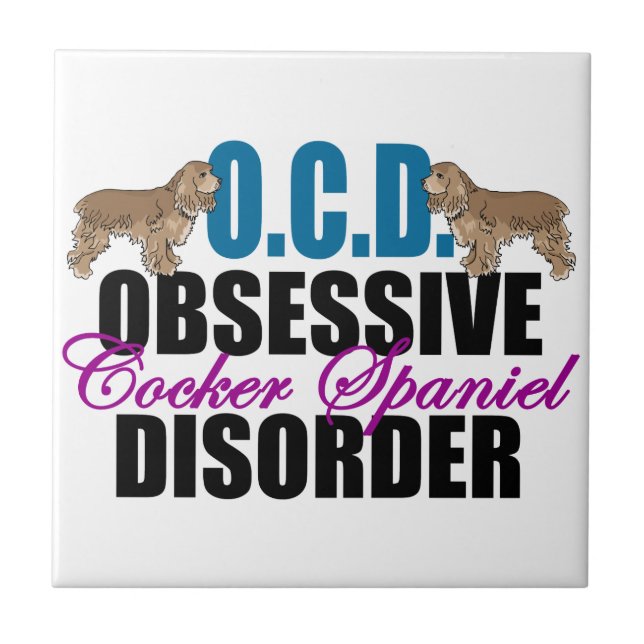 Cute Cocker Spain Kakelplatta (Framsidan)