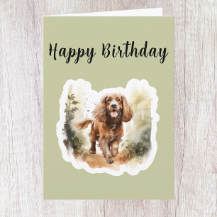 Cute Cocker Spanska födelsedagskortet Hund älskare Kort