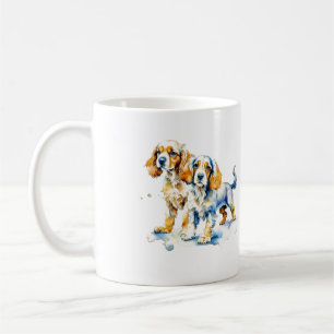 Cute Cocker Spanska valper hund älskare Kaffemugg