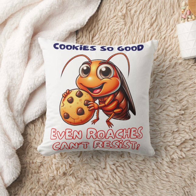 Cute Cockroach Cookie-Tecknad Dessert Kudde (Filt)