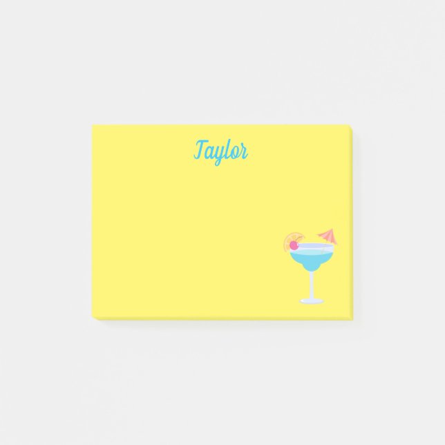 Cute cocktailglass post-it block (Framsida)