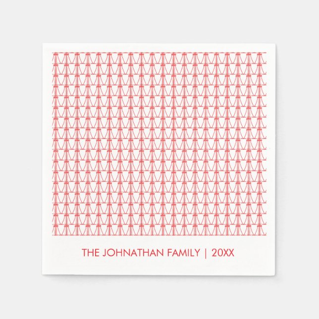 Cute Coconut Trees Silhouette Christmas Pappersservett (Framsidan)