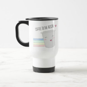 Cute Coffee Älskare Superhjälte Rainbow Resemugg